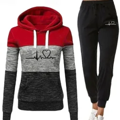 Best Women's Tracksuit Sweatsuit 2 Piece Casual Winter Long Sleeve Breathable Quick Dry Moisture Wicking Gym Workout Running Jogging Sportswear Activewear Color Block Violet Black White Women Two Piece Sets