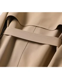Discount Women's Trench Coat Fall Double Breasted Lapel Long Coat with Belt Winter Warm Windproof Jacket with Pockets Maillard Black Blue Camel Beige Daily S M L XL XXL 3XL Women Coats & Trench Coats