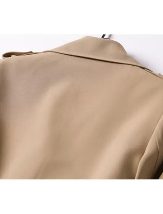 Discount Women's Trench Coat Fall Double Breasted Lapel Long Coat with Belt Winter Warm Windproof Jacket with Pockets Maillard Black Blue Camel Beige Daily S M L XL XXL 3XL Women Coats & Trench Coats