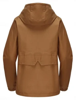 Hot Women's Trench Coat Hoodie Jacket Comfortable Breathable Zipper Pocket Casual Plain Vacation Street Daily Wear Going out Zipper Regular Hoodie Regular Fit Long Sleeve Outerwear Black Yellow Wine Women Jackets|Coats & Trench Coats