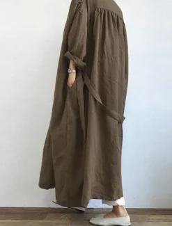 Hot Women's Trench Coat Long Coat Fall Open Front Jacket with Belt Winter Windproof Outerwear with Pocket Comfortable Fashion Outerwear Long Sleeve Spring Black S Women Coats & Trench Coats
