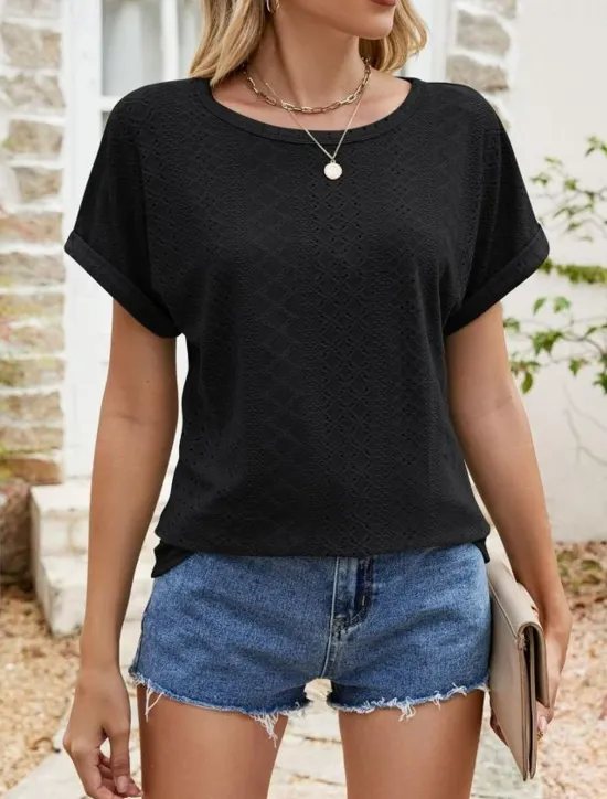 Sale Women's Tunic Dressy Tops Bohemia Tropical Fashion Short Sleeve Square Neck Regular Tops Vacation Daily Weekend Black White Pink Blue Summer Women Lace Tops