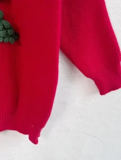 Discount Women's Ugly Sweater Sweaters Crew Neck Ribbed Knit Knitted Fall Winter Outdoor Casual Soft Long Sleeve Tree Black Red Women Pullovers & Tops|Ugly Sweater
