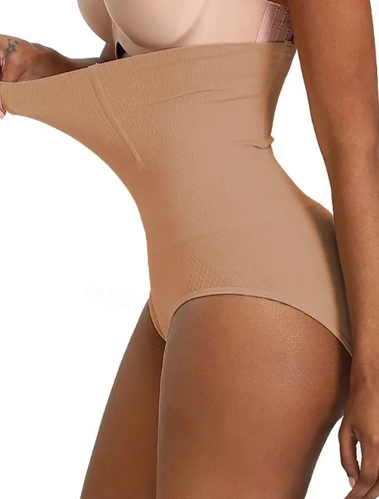 Discount Women's Underwear Shorts Shapewear Fashion Shapewear Corsets Short High Waist Plain Tummy Control Butt Lift Comfort High Elasticity Casual Daily skin Black (BLACK) Slim Women Shapewear