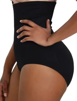 Discount Women's Underwear Shorts Shapewear Fashion Shapewear Corsets Short High Waist Plain Tummy Control Butt Lift Comfort High Elasticity Casual Daily skin Black (BLACK) Slim Women Shapewear