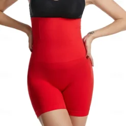 New Women's Underwear Shorts Scrunch Butt Shorts Shapewear Fashion Casual Comfort Short High Waist Plain Tummy Control Butt Lift Comfort High Elasticity Home Daily Gym Black Red Brown Apricot Skinny Women Shapewear