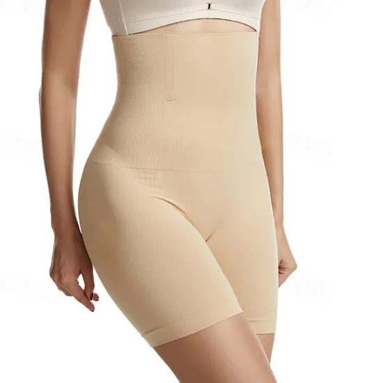 New Women's Underwear Shorts Scrunch Butt Shorts Shapewear Fashion Casual Comfort Short High Waist Plain Tummy Control Butt Lift Comfort High Elasticity Home Daily Gym Black Red Brown Apricot Skinny Women Shapewear
