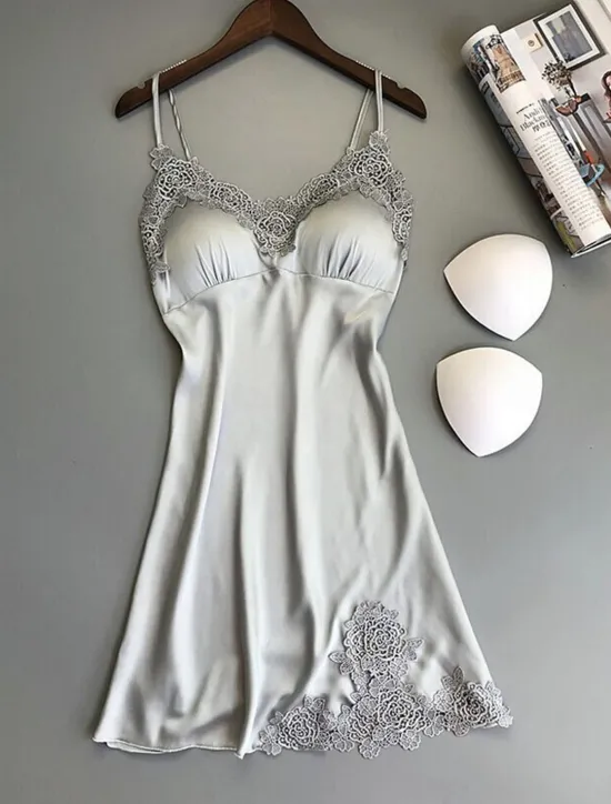 Best Women's Valentine Leopard Night Dress Sexy Lingerie Chemises Negligees Dress Pure Color Lovers Hot Comfort Home Bed Breathable Straps Sleeveless Backless Summer Spring Home Outfits Date Night Outfit Women Sleepwear|Lingerie