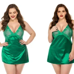Outlet Women's Valentine Night Dress Sexy Lingerie Nightgown Lace Vacation Backless Green White Home Outfits Date Night Outfit Women Lingerie