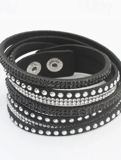 Online Women's Vintage Bracelet Loom Bracelet Retro Fashion Weave Fashion Simple Elegant Holiday Leather Bracelet Jewelry Black / White / Pink For Party Evening Gift Holiday Birthday Festival Women Trendy Jewelry