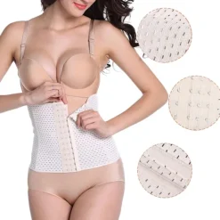 New Women's Waist Trainer Shapewears Tummy Control Push Up Front Close Office Yoga Running Gym Plus Size Sport Breathable Solid Color Hook & Eye Home Outfits Women Shapewear