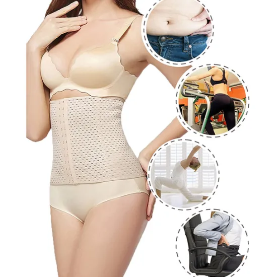 New Women's Waist Trainer Shapewears Tummy Control Push Up Front Close Office Yoga Running Gym Plus Size Sport Breathable Solid Color Hook & Eye Home Outfits Women Shapewear