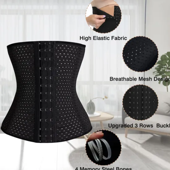 New Women's Waist Trainer Shapewears Tummy Control Push Up Front Close Office Yoga Running Gym Plus Size Sport Breathable Solid Color Hook & Eye Home Outfits Women Shapewear