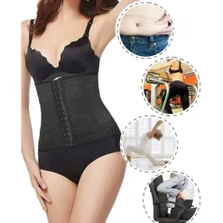 New Women's Waist Trainer Shapewears Tummy Control Push Up Front Close Office Yoga Running Gym Plus Size Sport Breathable Solid Color Hook & Eye Home Outfits Women Shapewear