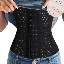 Sale Women's Waist Trainer Shapewears Tummy Control Push Up Front Close Office Yoga Running Gym Plus Size Sport Breathable Solid Color Hook & Eye Home Outfits Women Shapewear
