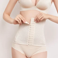 Outlet Women's Waist Trainer Shapewears Tummy Control Push Up Front Close Office Yoga Running Gym Plus Size Sport Breathable Solid Color Hook & Eye Home Outfits Women Shapewear