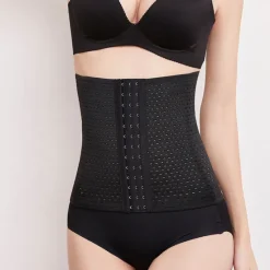 Outlet Women's Waist Trainer Shapewears Tummy Control Push Up Front Close Office Yoga Running Gym Plus Size Sport Breathable Solid Color Hook & Eye Home Outfits Women Shapewear