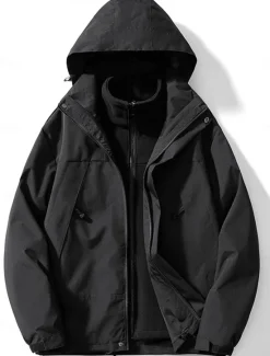 Best Women's Waterproof Rain Jacket with Hood Lightweight Hiking Jacket Gorpcore Windbreaker Outdoor Windproof Breathable Wear Resistance Jacket Top Full Zipper Hunting Climbing Women Jackets