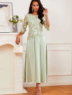 Discount Women's Wedding Guest Cocktail Dress Maxi Dress Contrast Lace Party Elegant Formal V Neck Color Women Chiffon Dresses|Cocktail Dress