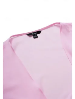 Clearance Women's Wedding Guest Cocktail Dress Chiffon Tiered Elegant Formal Layered Midi Dress Crew Neck Long Sleeve Pink Green Color Women Chiffon Dresses
