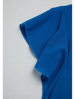 Online Women's Wedding Guest Cocktail Party Dress Midi Chiffon Dress Wine Green Short Sleeve Solid Color Ruffle Crew Neck Evening Summer Spring Fall Women Chiffon Dresses|Work Dresses