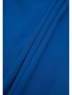 Online Women's Wedding Guest Cocktail Party Dress Midi Chiffon Dress Wine Green Short Sleeve Solid Color Ruffle Crew Neck Evening Summer Spring Fall Women Chiffon Dresses|Work Dresses