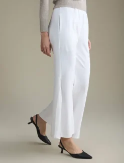 Clearance Women's Wedding Guest Party Black High Waist Bell Bottom Pants Elegant Chiffon Modal Slim Fit Flared Leg Elastic Waist Casual Daily Office Wear Women Chiffon Tops