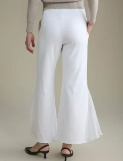 Clearance Women's Wedding Guest Party Black High Waist Bell Bottom Pants Elegant Chiffon Modal Slim Fit Flared Leg Elastic Waist Casual Daily Office Wear Women Chiffon Tops