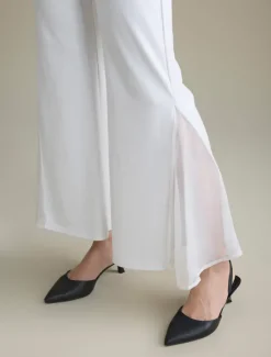 Clearance Women's Wedding Guest Party Black High Waist Bell Bottom Pants Elegant Chiffon Modal Slim Fit Flared Leg Elastic Waist Casual Daily Office Wear Women Chiffon Tops