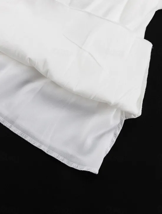 New Women's Dress Mini Dress Ruffle Date Vacation Streetwear Casual V Neck Long Sleeve Color Women White Dresses