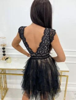 Outlet Women's White Lace Wedding Dress Boho Chic Dresses Boho Wedding Guest Dress Mini Dress Layered with Sleeve Wedding Date Vacation A Line V Neck Sleeveless Black White Pink Color Women White Dresses|Cocktail Dress