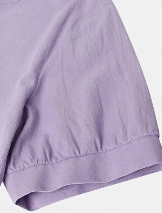 Clearance Women's White Purple Green Summer Spring Midi Dress Linen-Inspired Dresses White Dress Casual Dress Basic Daily Weekend Loose Fit Plain Crew Neck Women Dresses|White Dresses