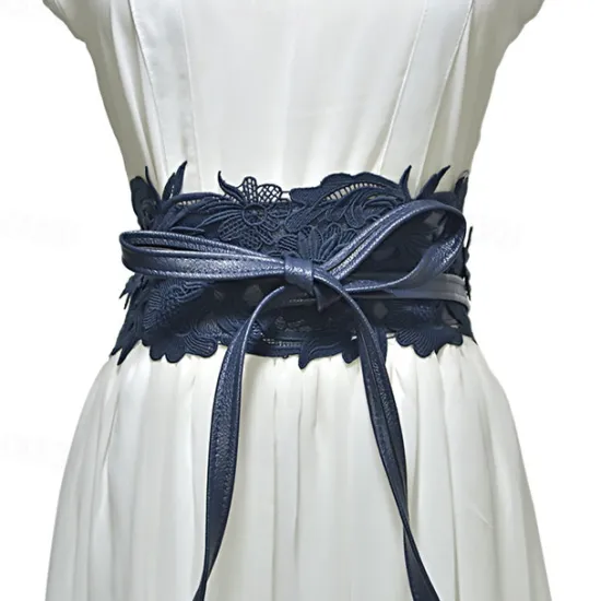 New Women's Wide Belt Corset Belt PU Leather Buckle Free Geometric Formal Party Wedding White Black Pink Red Women Belt