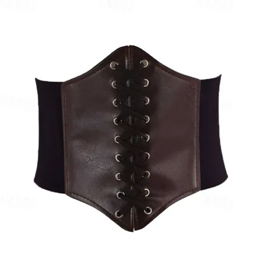 Women's Wide Belt Corset Belt PU Leather Buckle Free Geometric Formal Party Daily White Black Red Coffee Women Belt