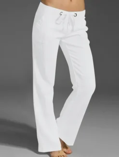 New Women's Wide Leg Baggy Pants Chinos Fashion Basic Casual Full Length High Waist Solid Color Plain Pocket Comfy Soft Comfortable Micro-elastic Outdoor Street Light Gray Black White Red Summer Spring Women Pants
