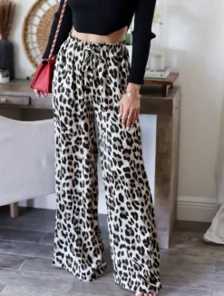 New Women's Wide Leg Chinos Fashion Streetwear Full Length High Waist Pocket Elastic Waistband Comfy Soft Comfortable Micro-elastic Outdoor Street Summer Spring Fall Regular Fit Women Pants