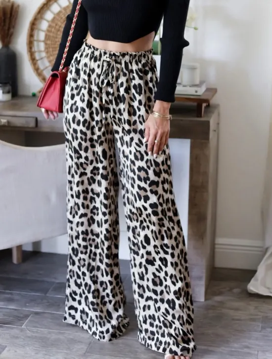 New Women's Wide Leg Chinos Fashion Streetwear Full Length High Waist Pocket Elastic Waistband Comfy Soft Comfortable Micro-elastic Outdoor Street Summer Spring Fall Regular Fit Women Pants