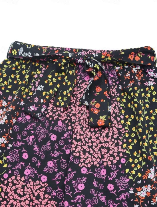 Sale Women's Wide Leg Chinos Fashion Streetwear Full Length High Waist Leopard Pocket Elastic Waistband Printing Comfy Soft Comfortable Micro-elastic Outdoor Street Summer Spring Regular Fit Women Pants