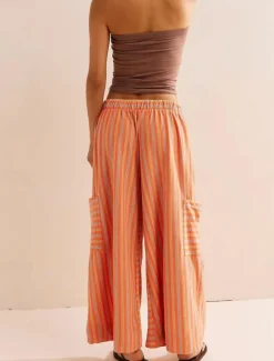 Best Women's Wide Leg Chinos Vacation Fashion Streetwear Full Length High Waist Plain Elastic Waistband Printing Comfy Soft Comfortable Micro-elastic Outdoor Vacation Street Orange red Blue Orange Green Women Pants