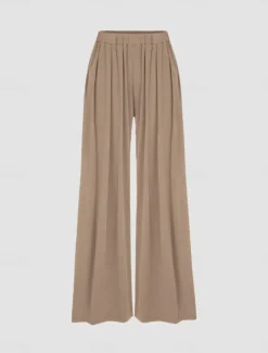 New Women's Wide Leg Dress Pants Trousers Full Length Modal Pocket Micro-elastic High Waist Fashion Streetwear Street Daily White / Black Black S M Fall Winter Women Pants