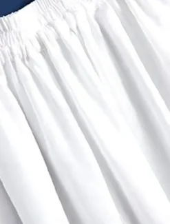 Best Women's Wide Leg Pants Trousers Vacation Streetwear Lightweight Full Length High Waist Plain Elastic Waist High Cut Breathability Comfortable Micro-elastic Outdoor Holiday Daily Wear Black White Pink Women Pants