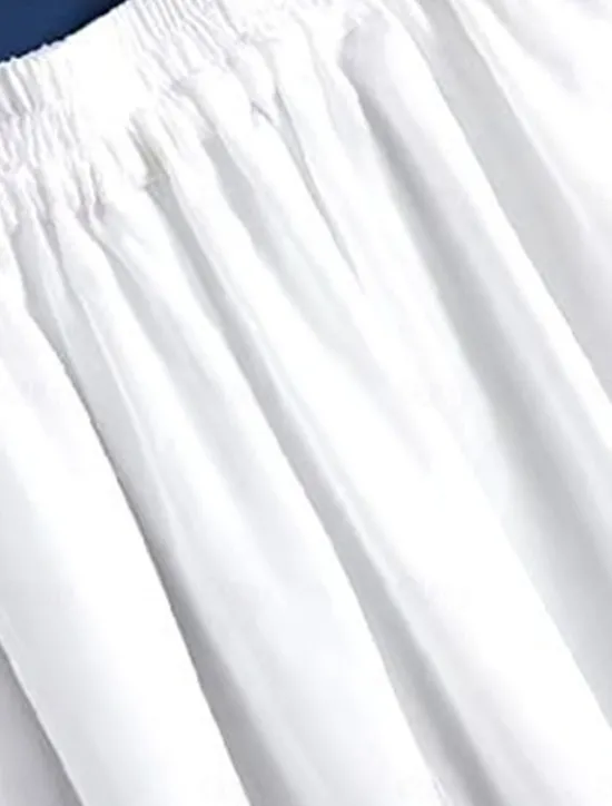 Best Women's Wide Leg Pants Trousers Vacation Streetwear Lightweight Full Length High Waist Plain Elastic Waist High Cut Breathability Comfortable Micro-elastic Outdoor Holiday Daily Wear Black White Pink Women Pants