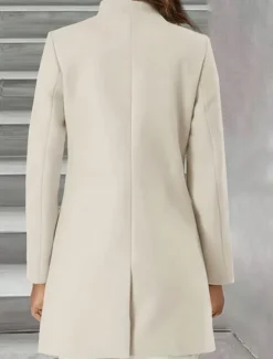 Online Women's Winter Coat Outdoor Street Daily Wear Fall Winter Regular Coat Regular Fit Thermal Warm Breathable Stylish Casual Jacket Long Sleeve Plain Adjustable Women Jackets