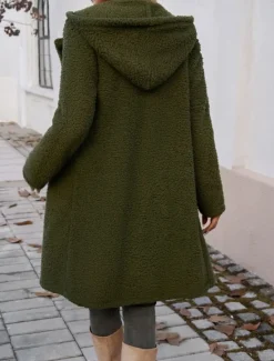 Best Women's Winter Coat Winter Jacket Outdoor Street Daily Fall Winter Long Coat Regular Fit Warm Breathable Comtemporary Stylish Jacket Long Sleeve Solid Color with Pockets Women Coats & Trench Coats