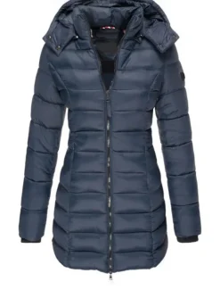 Women's Winter Coat Winter Jacket Parka Warm Breathable Pocket Full Zip Active Casual Comfortable Solid Color Outdoor Vacation Daily Wear Going out Zipper Regular Hoodie Regular Fit Long Sleeve Women Puffers & Parka