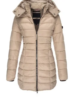Women's Winter Coat Winter Jacket Parka Warm Breathable Pocket Full Zip Active Casual Comfortable Solid Color Outdoor Vacation Daily Wear Going out Zipper Regular Hoodie Regular Fit Long Sleeve Women Puffers & Parka