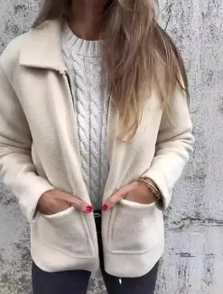 Hot Women's Winter Jacket Outdoor Street Daily Wear Fall Winter Short Coat Regular Fit Thermal Warm Breathable Stylish Casual Jacket Long Sleeve Plain with Pockets Full Zip Black Red Apricot Women Jackets