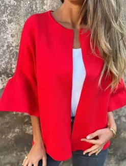 Hot Women's Winter Jacket Outdoor Street Daily Wear Fall Winter Regular Coat Regular Fit Thermal Warm Breathable Stylish Casual Jacket 3/4 Length Sleeve Plain Oversize Black Red Green Women Jackets