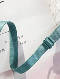 Outlet Women's Wireless Bras Double Strap Adjustable Full Coverage V Neck Breathable Pure Color Hook & Eye Date Casual Daily Nylon 1PC Green Black / Bras & Bralettes Home Outfits Women Lingerie