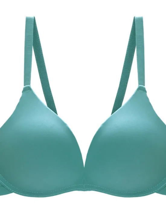 Outlet Women's Wireless Bras Double Strap Adjustable Full Coverage V Neck Breathable Pure Color Hook & Eye Date Casual Daily Nylon 1PC Green Black / Bras & Bralettes Home Outfits Women Lingerie